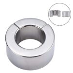 Anel Peniano de Aço Inoxidável com fecho de ímã - 3,5 x 3,0 cm