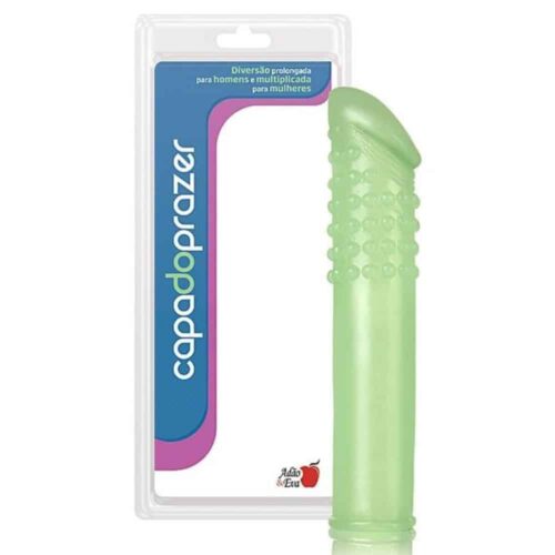 Capa peniana 17cm texturizada Fosforecente