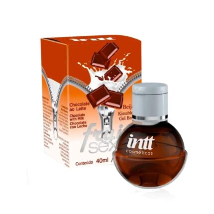 Gel beijável corporal que esquenta - Intt fruit sexy chocolate ao leite - 40 ml