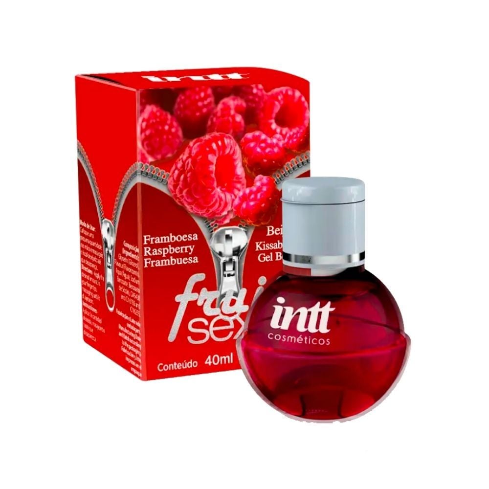 Intt Fruit Sexy - Gel beijável corporal que esquenta - 40 ml | Sabor: Framboesa
