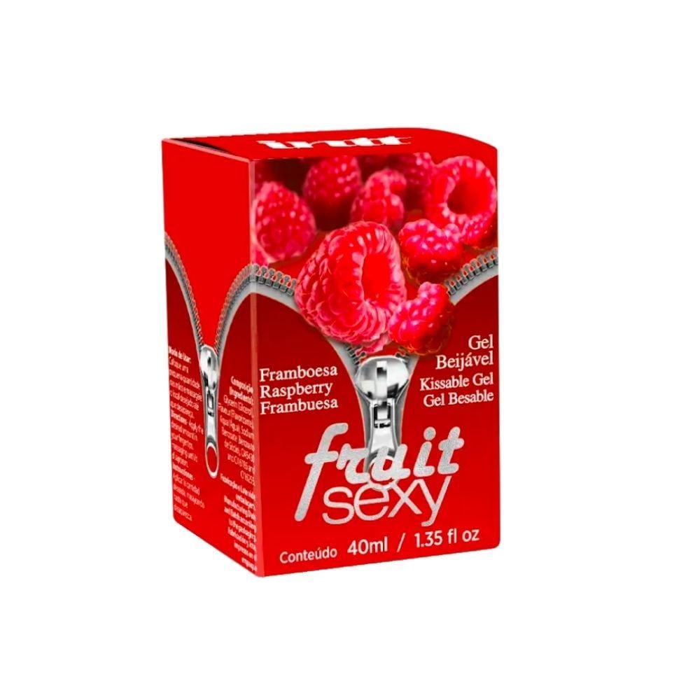 Intt Fruit Sexy - Gel beijável corporal que esquenta - 40 ml | Sabor: Framboesa - Imagem 3