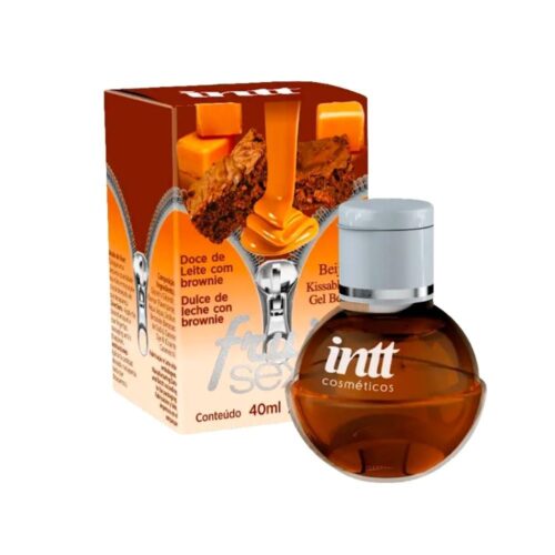 Intt fruit sexy - Gel beijável corporal que esquenta - 40 ml | sabor: doce de leite com brownie