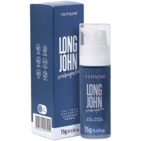 Long John - Gel lubrificante Prolongador de ereção e Retardante masculino com óleo de gengibre - Feitiços 15g