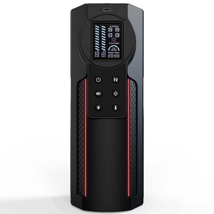 Meishang Masturbador Lanterna com Vai e Vem e Voz com Led 10 Modos de Vibração - Imagem 2