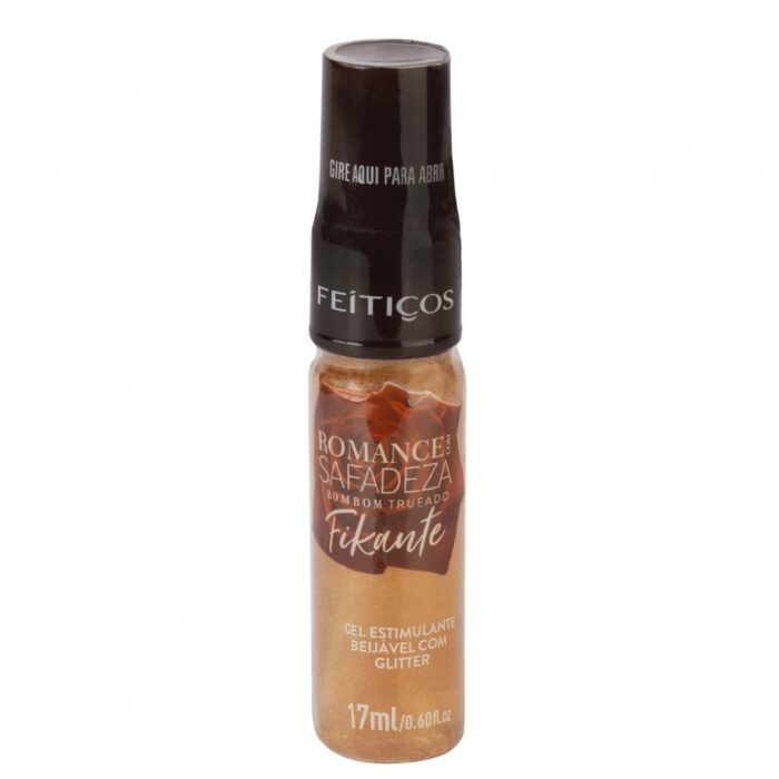 Romance com safadeza Fikante Bombom Trufado gel estimulante beijável com glitter 17Ml Feitiços - Imagem 3