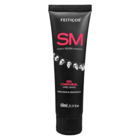 SM Gel Corporal Umectante Excitante Sabor Morango e Chantilly - Feitiços Aromáticos - 60g