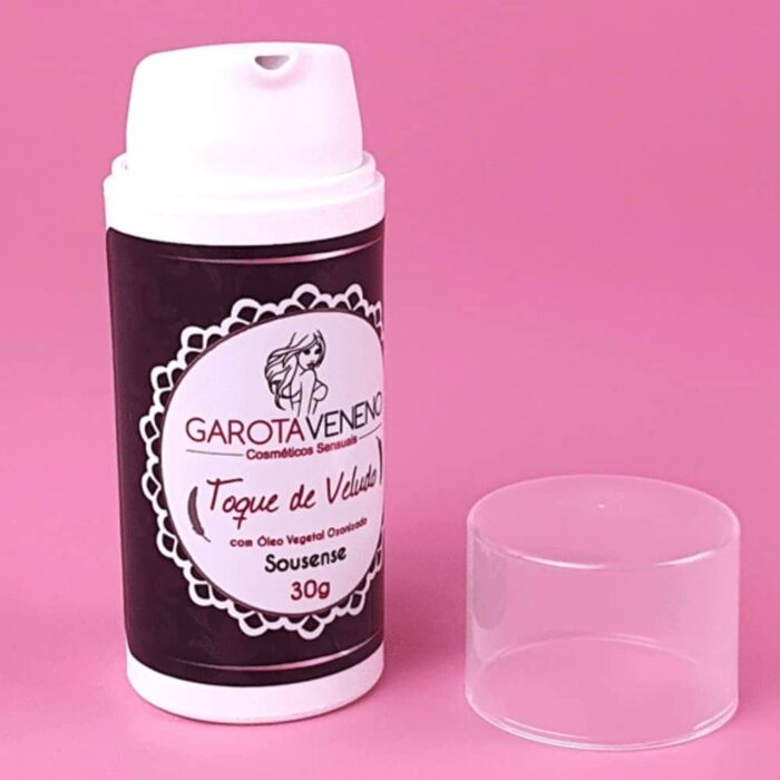 Toque de veludo sousense Lubrificante siliconado hidratante à prova de água com óleo de girassol ozonizado 30g - Imagem 2