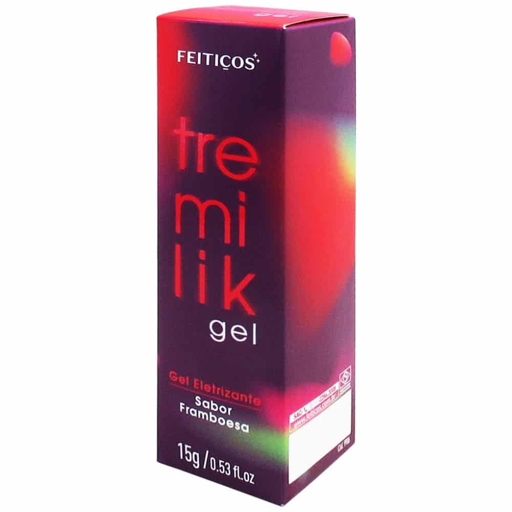 Tremilik Gel Vibrador liquido Eletrizante Beijável Sabor Framboesa 15G Feitiços - Imagem 3