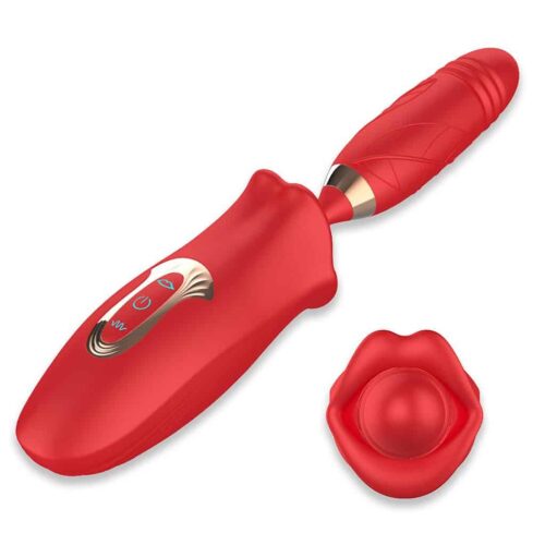 Vibrador Estimulador Boca com Penetração Vai e Vem