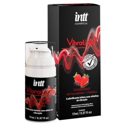 Vibrador Líquido Beijável Vibration Morango 17ml Intt