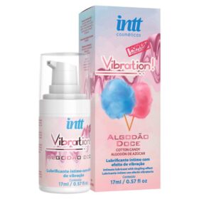 Vibrador Líquido Beijável Vibration Power Algodão Doce 17ml Intt