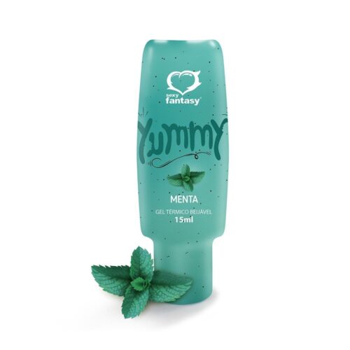 Yummy Gel Térmico Beijável Sabor Menta  para Preliminares e Massagem 15ml