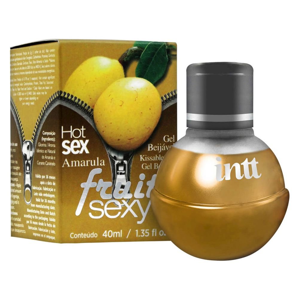 Intt fruit sexy - Gel beijável corporal que esquenta - 40 ml | sabor: Amarula