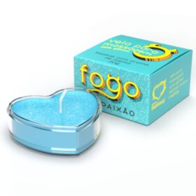 Vela Fogo da Paixão Com Glitter Aroma Menta