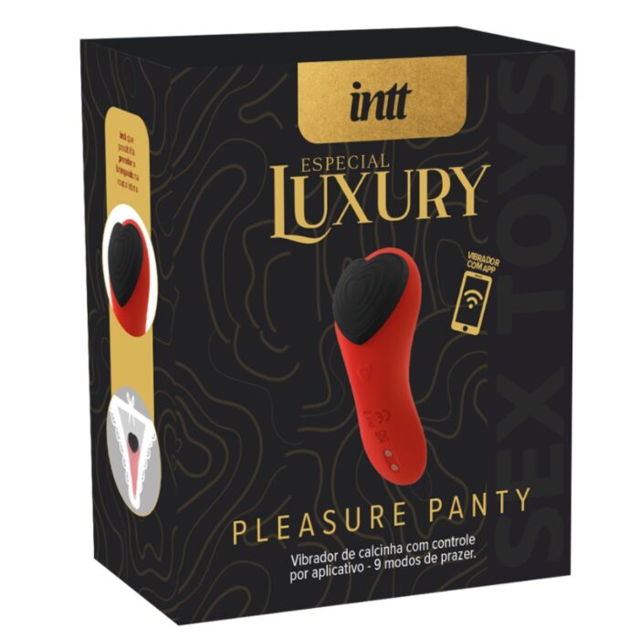 Vibrador de Calcinha Vermelho com 9 Vibrações Controle por APP Intt Luxury - Imagem 4