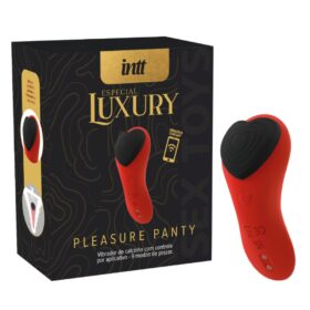 Vibrador de Calcinha Vermelho com 9 Vibrações Controle por APP Intt Luxury