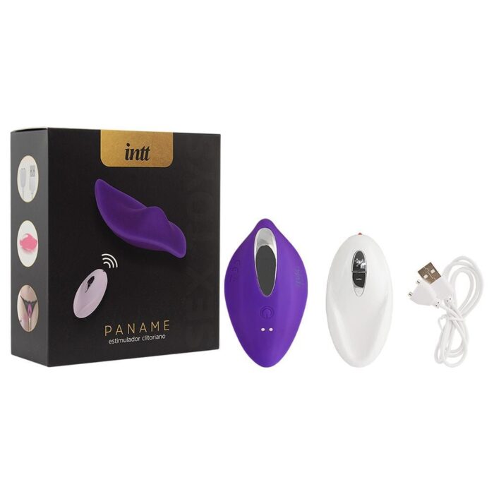 Paname Vibrador de Calcinha roxo com 12 Vibrações em Silicone Intt - Imagem 5