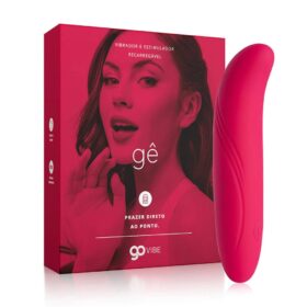 Vibrador golfinho Recarregável Go Vibe Gê cor Rosa - 11,5cm x 3cm