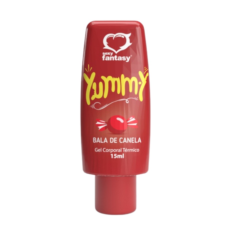 Yummy Gel Térmico Beijável Bala de Canela para Preliminares e Massagem 15ml