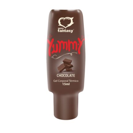 Yummy Gel Térmico Beijável Chocolate para Preliminares e Massagem 15ml