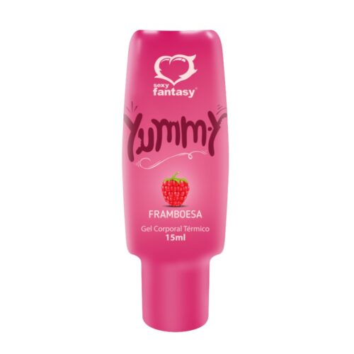 Yummy Gel Térmico Beijável Sabor Framboesa para Preliminares e Massagem 15ml