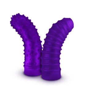 Estimulator g - Conjunto de duas capas para dedo com texturas estimuladoras - 7,5 x 2,5 cm