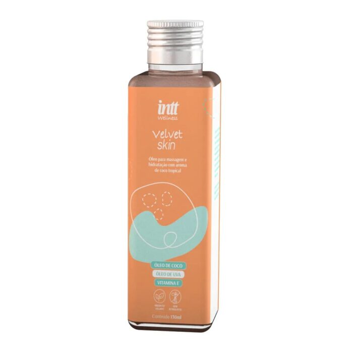 Velvet skin óleo para massagem corporal de coco tropical 130ml intt wellness - Imagem 2