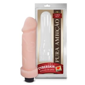 Pênis Realístico Em CyberSkin Com Vibrador 18x4,5cm - Sexy Fantasy