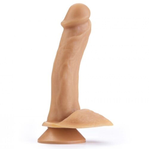 Pênis Realístico com Escroto e Ventosa - 16,5 X 3,5cm