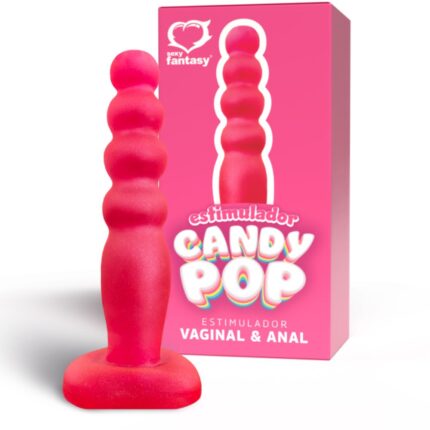 Estimulador Candy Pop Maciço Rosa - 14x2,8cm