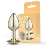 Lite Plug anal Dourado Pequeno Cravejado