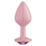 Lite Plug anal Rosa Claro Pequeno com Glitter e Pedra Rosa - Imagem 2