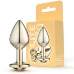 Lite Plug anal Dourado Médio com Pedra Dourada