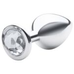 Lite Plug anal Prata Médio com Pedra Cristal - Imagem 3