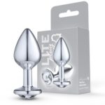 Lite Plug anal Prata Médio com Pedra Cristal