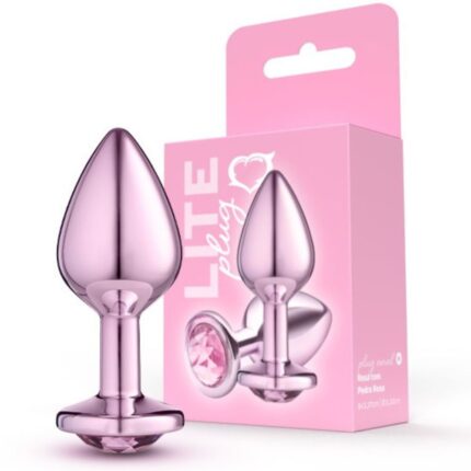Lite Plug anal Rosa Médio com Pedra Rosa