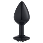 Lite Plug anal Preto Médio Cravejado Pedra Preta - Imagem 2