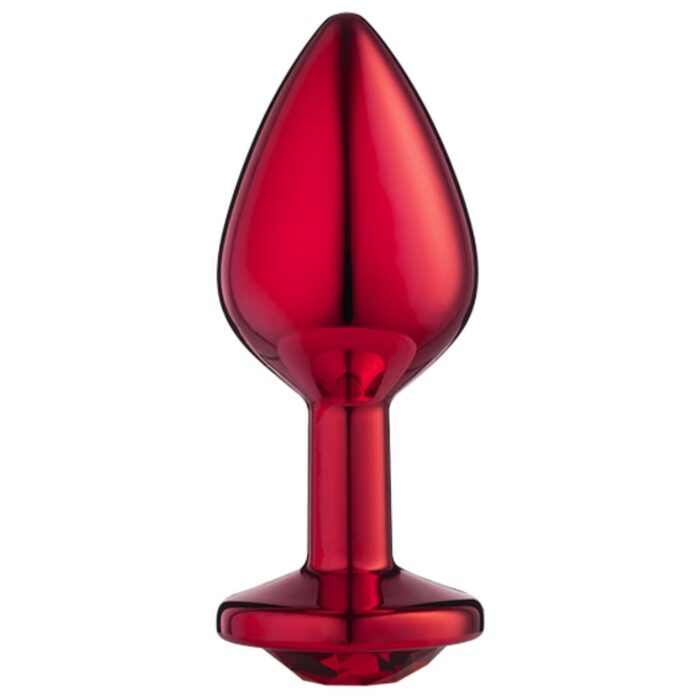 Lite Plug anal Vermelho Médio com Pedra Vermelha - Imagem 2
