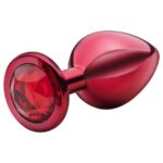 Lite Plug anal Vermelho Médio com Pedra Vermelha - Imagem 3