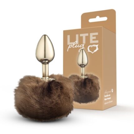 Lite Plug anal Dourado P com Rabo Pompom
