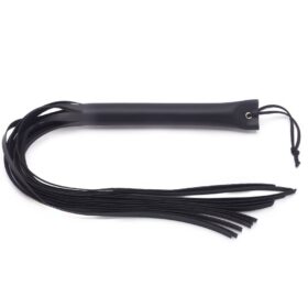 Chicote de couro sintético 40cm com alça auxiliar para punho