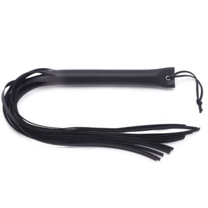 Chicote de couro sintético 40cm com alça auxiliar para punho