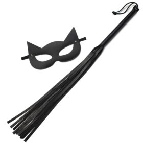 Kit Mulher Gato com Chicote e máscara de mulher gato