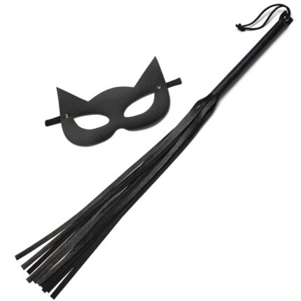 Kit Mulher Gato com Chicote e máscara de mulher gato
