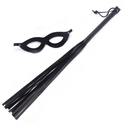Kit Chicote 35cm e Máscara Tiazinha Preto