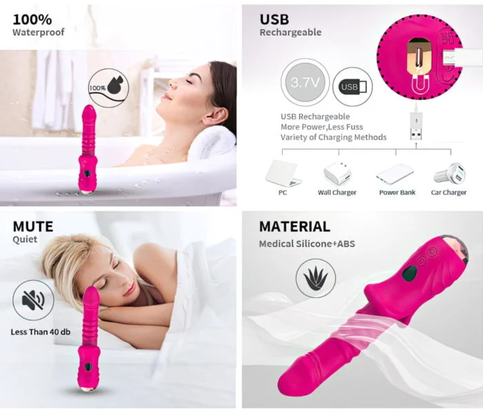 Vibrador Vai e Vem Recarregável com 10 Modos de Vibração - USK - Imagem 8